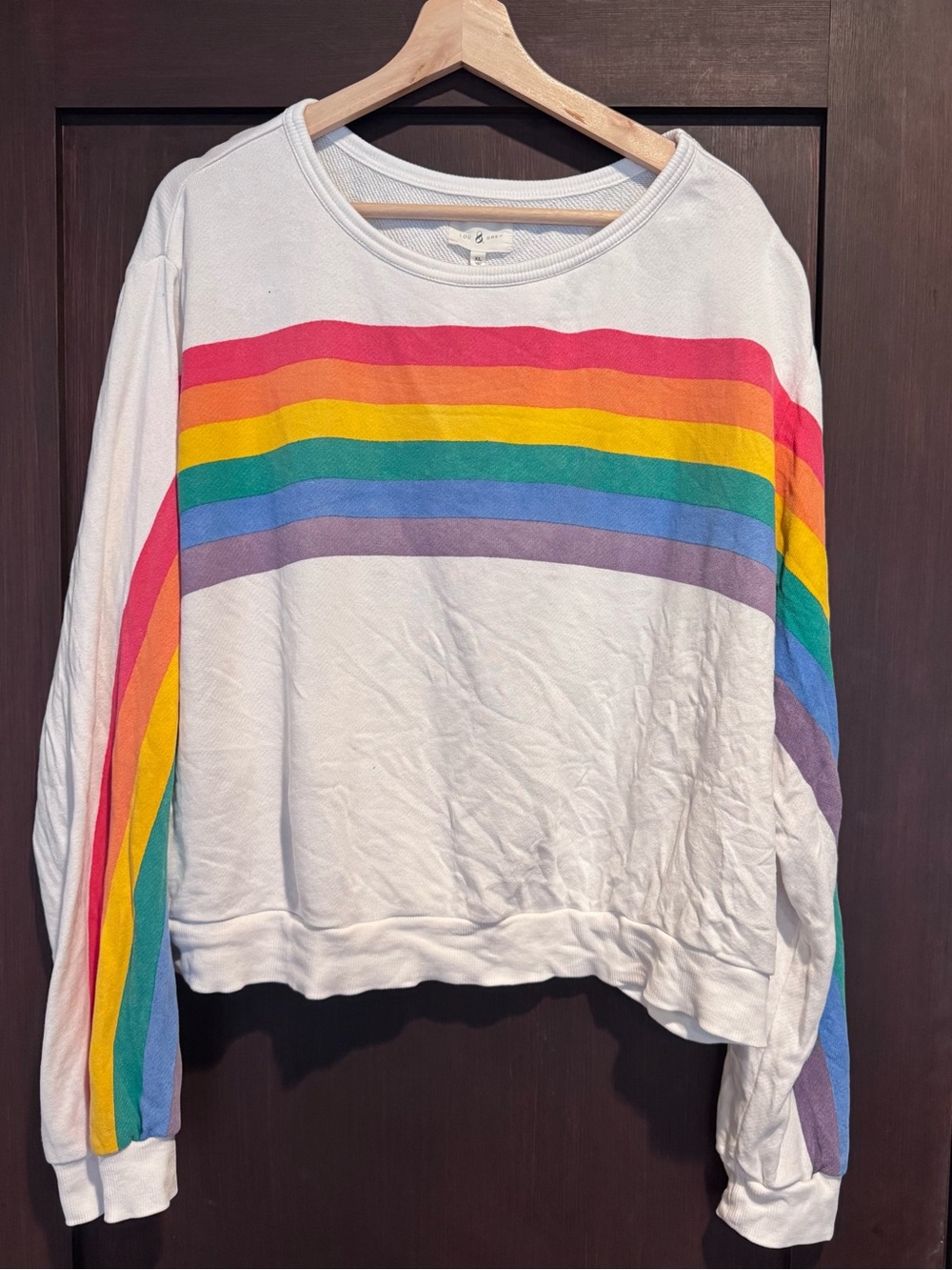 Rainbow lightweight terry sweatshirt by Lou & Grey